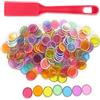 DIFLAX Set di Bastoncini magnetici da Bingo bacchetta magnetica per bambini 100 Multicolore Gettoni magnetici del Lotto per contare Le Patatine Scolastiche e i Giochi di Plastica (Set Rosso)