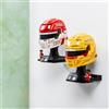 Brickify 2 supporti da parete compatibili con casco LEGO Lewis Hamilton 43022, compatibile con casco LEGO Charles Leclerc 43014, prodotto nel Regno Unito, caschi non inclusi, viti e tasselli inclusi