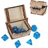 CZYY DND Mimic - Set di dadi per prigione con dadi poliedrici casuali in legno tagliato al laser e incisi dadi scatola di immagazzinaggio per i tuoi dadi cattivi (prigione di dadi C)
