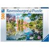 Ravensburger Puzzle 500 Pezzi da Adulti, 49x36 cm, Stampa di Qualità, Foto Paesaggi, Arte, Animali, Castello Schloss Muskau