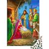 NFGOUEUAGVBk Puzzle carta ispirazione Natale 1000 pezzi per adulti educativo decorazione interno puzzle scena natività 38x26cm/1000pcs