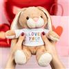 Wanapix | Coniglio Peluche Personalizzato con Foto e Testo | Peluche San Valentino | Idee Regalo Originale | Coniglietto | 14x19 cm | Love you