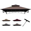 CoastShade Gazebo per barbecue a doppio livello, 8 x 5, tettuccio di ricambio, per esterni, barbecue, gazebo da tetto, marrone