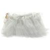 Camomilla Pochette Beauty in Tulle Bianco con Frange e Fiocco Romantico