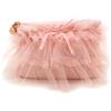 Camomilla Pochette Beauty in Tulle Rosa con Rouches e Fiocco in Velluto