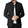 Generic Tunica cinese da uomo, giacca classica con colletto alla coreana, cappotti sportivi per balli studenteschi, costumi cinesi drammatici, Nero , M