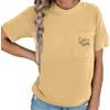 Generisch Maglietta da allattamento per donna, comoda da allattamento, con cerniera, look usato, per gravidanza, con tasca, taglie 50, Giallo chiaro, S