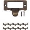Fuxxer Set di 10 maniglie per finestra di etichette, per armadietti dei farmacisti, scatola porta spine, design bronzo anticato, 47 x 34 mm