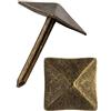 Fuxxer® - 40 chiodi decorativi per tappezzeria, per mobili, chiodi di copertura, tappi decorativi, raccordi, ottone vintage bronzo anticato, 12 x 12 mm