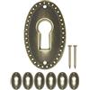 FUXXER 6 targhette antiche per chiavi, rosette vintage in ottone bronzo, 37 x 23 mm
