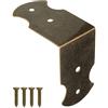 FUXXER 15 connettori angolati per mobili, design vintage in ottone anticato, 42 x 25 mm