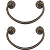 Fuxxer 2 maniglie per mobili pieghevoli, maniglie per cassetti, design in ottone bronzo, 95 x 41 mm