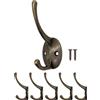 Fuxxer 5 ganci antichi per abiti, ganci in ferro, bronzo, set da 5 pezzi