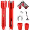 GIDWRIY Chiave Multifunzionale 8 In 1 Utensili Idraulici, Montaggio Miscelatore, Installazione Rubinetto Wrench