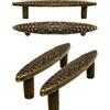 FUXXER® - Set di 2 maniglie anticate per cassetti da cucina, credenze, cassapanche, in bronzo, stile vintage, incluse viti