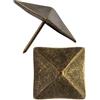 FUXXER® Chiodi a testa decorativa, chiodi per tappezzeria, chiodi per mobili, chiodi di copertura, cappucci decorativi, chiodi decorativi, raccordi, stile vintage, bronzo antico, 40x40 mm, 10 pezzi