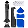 Norhogo 10Pcs Spatola per Sigillante, rimuovi silicone, 3 in 1 Professionale Strumenti, spatola silicone, raschietto silicone per Rimuovere il silicone ostinato, Utilizzato in bagno, cucina, ecc