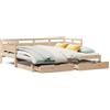 vidaXL Letto da giorno allungabile con cassetti senza materasso 80x200 cm
