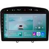 Happiq Autoradio con Bluetooth e CarPlay per Peugeot 308/308SW/408 (2012-2020) - Compatibile con Apple e Android - Impianto stereo con sistema di navigazione - 1 GB di RAM, 32 GB di memoria