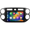 Happiq Autoradio con Bluetooth e CarPlay per VW Tiguan 1 NF (2006-2016) - Compatibile con Apple e Android - Impianto stereo con sistema di navigazione - 2 GB di RAM, 64 GB di memoria