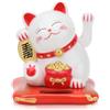HERCHR Piccolo Gatto Portafortuna con Braccio oscillante, Fortuna Solare Decorazioni Vivaci e graziose con Statuette di Gatti Cinesi per Reception, Auto, inaugurazioni di attività Commerciali