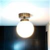 Licht-Erlebnisse Plafoniera da bagno sfera in metallo vetro in ottone 1x G9 variabile bagno corridoio interno lampada da soffitto illuminazione senza tempo compatta