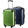 HAUPTSTADTKOFFER - Spree - Set di 2 Valigie Trolley rigido con estensione, ABS, TSA, 4 ruote, 55cm, Verde mela-Blu scuro