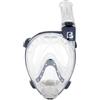 CRESSI dal 1946 - Prince Full Face Mask - Maschera Integrale CO2 Sicuro Grande Visione Snorkeling, Anti Fog, Facciale Comfort, Valvola Scarico e Snorkel Dry - Trasparente/Nero - M/L