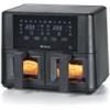 Ariete Airy Fryer Dual Black (4631) Friggitrice Ad Aria 9L Doppio Cestello Touch Control Cestello In Vetro Trasparente Timer 60 Min 2400W