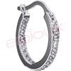 SANICO SRL BJT992 ORECCHINI CRYSTAL HOOP STAINLESS STEEL