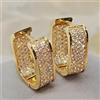 Huitan Bling Bling CZ Orecchini a cerchio per le donne di lusso color oro/colore argento moda contratta orecchini da donna gioielli con nave di goccia