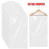 NONE 10/50/100 pezzi coperture per indumenti in plastica trasparente coperture per indumenti impermeabili a prova di polvere sacchetti per la pulizia 100x60 cm protezione per cappotti per la casa