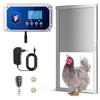 Jugacool Scatola di controllo per porta di pollo,porta automatica per pollo,porta per pollo con telecomando e timer e sensibile alla luce, trazione da 4 kg