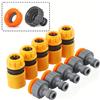 NONE Kit connettore rapido per tubo da 6/10 pezzi | 3/4" & 1/2" | Adattatori per rubinetti filettati | Lavaggio auto e irrigazione del giardino