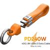 NONE Cavo da USB-C a tipo C 240W USB4.0 40Gbps Portachiavi PD3.1 5A 8K a 60Hz Cavo dati per TV Laptop Tablet MacBook Trasmissione video