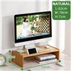 MumaHome Supporto per laptop Monitor Regolabile in Bambù, Rialzo Ergonomico per Monitor, Organizzatore da Scrivania per Studio o Ufficio, Colore Naturale