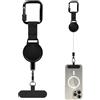 newteneight Custodia Retrattile Antifurto per Telefono da Esterno con Cordino Anti-smarrimento per iPhone Air 17 16 E 15 14 13 12 Pro Max Plus 17Pro