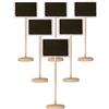 HomeTools.eu® Classiche tavole di legno per la tavola, con base, tavola scrivibile, come targhette, cartellini dei prezzi, decorazione per buffet, feste, matrimoni, stile vintage, set di 6