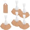 ZEONHAK 1000 etichette regalo in carta kraft, colore marrone, con cordino, per prodotti e abbigliamento, 2,5 x 1,5 cm