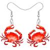 RAIDIN Orecchini pendenti in acrilico con animali dell'oceano, granchio, tartaruga, polipo, medusa, per donne, vita marina, gioielli, regali per feste in spiaggia, Medio, Acrilico, Non pietra preziosa