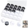 TMZELOA Filo da Cucito Nero e Bianco Set 25 Pezzi, Filo in Poliestere per Macchina da Cucire, Bobine 45 m con Scatola di organizzazione, Accessori Cucito per Uso Domestico
