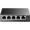 TP-Link Switch PoE Gigabit a 5 porte | 4 porte PoE+ @65W | Easy Smart | Plug & Play | Protezione limitata a vita | Porte schermate | Supporto QoS, Vlan, IGMP e Link Aggregation (TL-SG105PE)