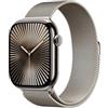 Apple Watch Series 10 GPS + Cellular 46 mm Smartwatch con cassa in titanio color Naturale e cinturino Sport Loop Naturale - S/M. Fitness tracker, app ECG, display Retina always-on, Carbon Neutral