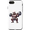 Bear Lifting Barbell Workout Fitness Str Custodia per iPhone SE (2020) / 7/8 Orso con bilanciere Fitness Training Muscle Building