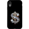 Golden Dollar Sign Diam0nds Luxury Curre Custodia per iPhone XR Oro Dollaro Segno Diam0nds Lusso Valuta Soldi