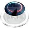 Buy Cool Shirts Lupo sotto la luna patriottica PopSockets PopGrip per MagSafe