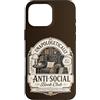 Goth Book Club Apparel Custodia per iPhone 16 Pro Max Book Club Reading Amante Bookworm Biblioteca introversa