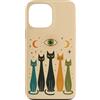 Retro Atomic Cosmic Cat Mid Century Custodia per iPhone 13 Pro Max Mystic Cats Celestial Eye Moon Feline