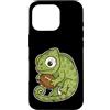 rugby chameleon mascot cute rugby oval b Custodia per iPhone 16 Pro Rugby Camaleonte Con Palla