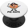 Punny Pastry Designs Divertente gioco di parole con torta pirata per amanti del cibo PopSockets PopGrip Adesivo
